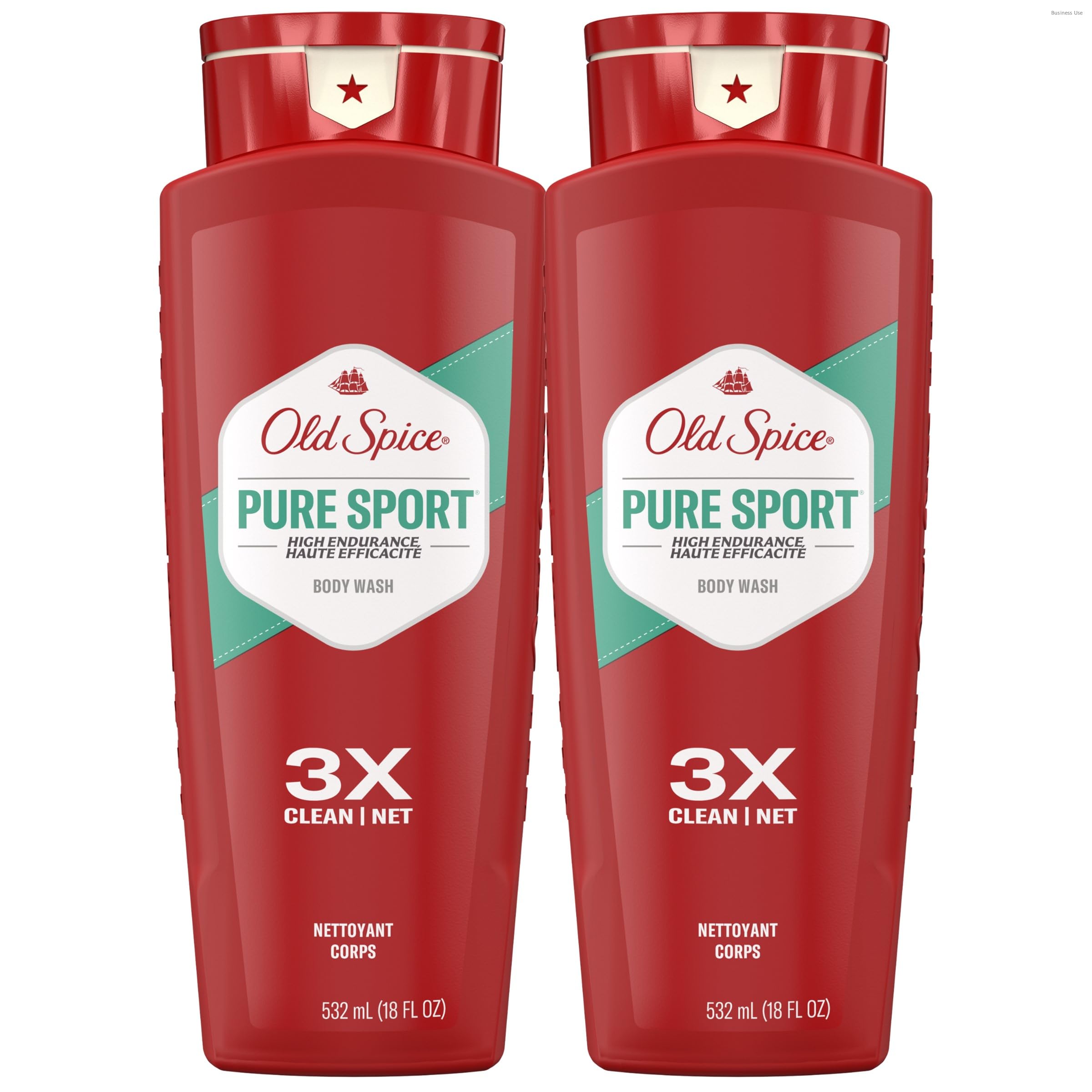 Old Spice refreshing body wash bottle pour for easy daily cleansing.