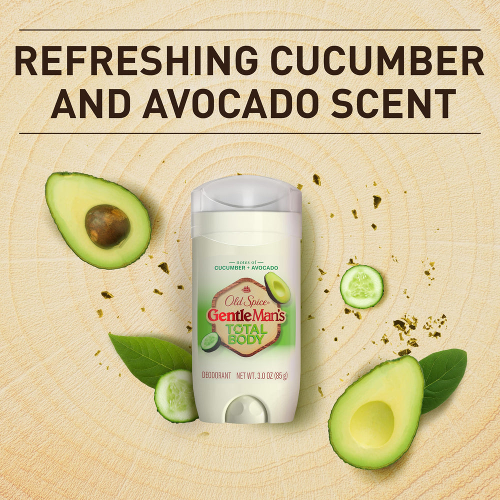 Old Spice smooth-glide action photo highlights easy, comfortable application.
