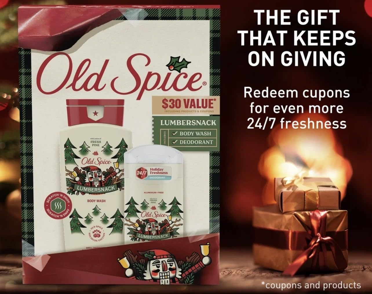 Old Spice Snickerdudel deodorant bottle with gourmet sugar cookies scent for daily confidence.