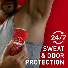 Old Spice Steel Titan aged oak front label with scent notes