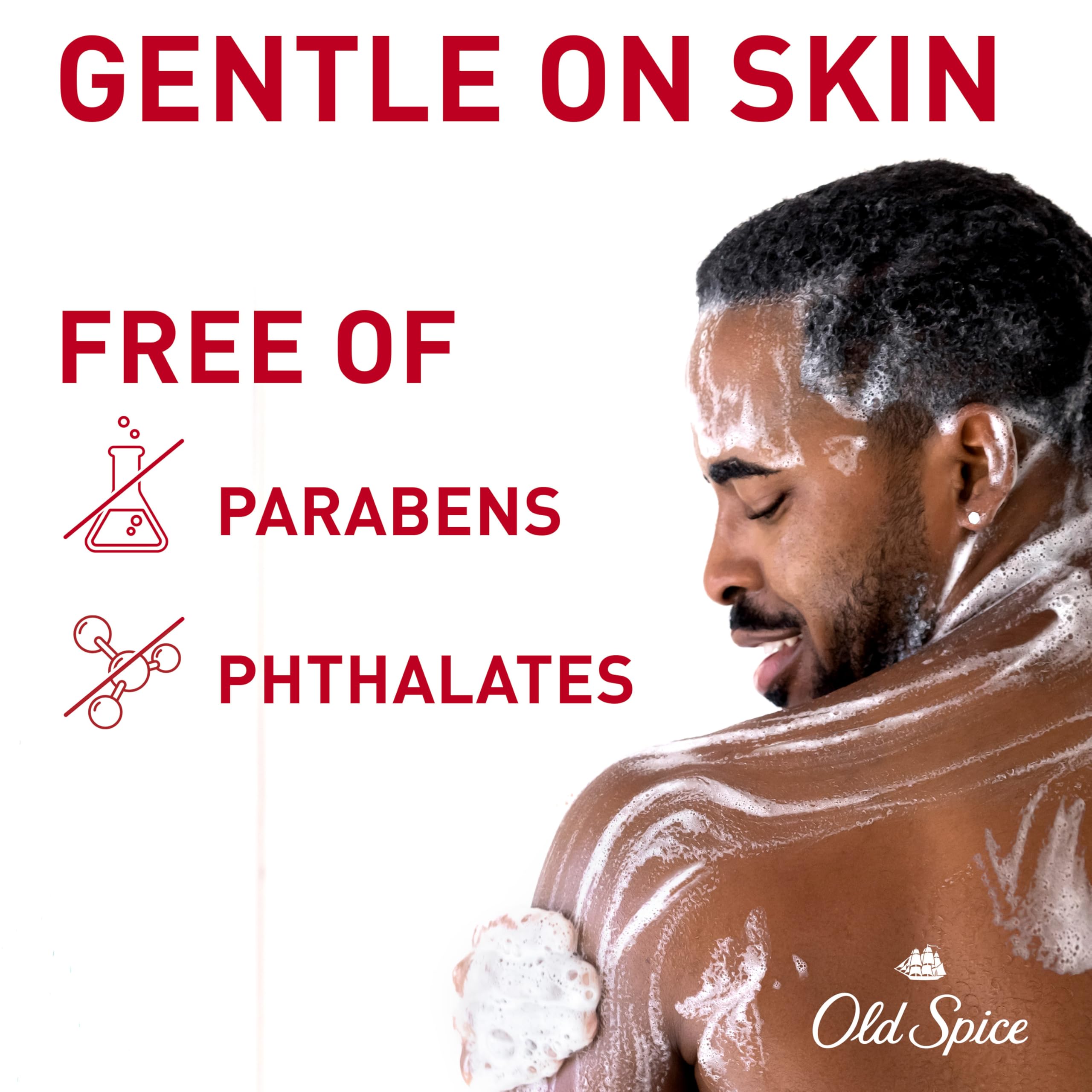 Label of Old Spice Gentlemans Blend highlighting a paraben-free formula.