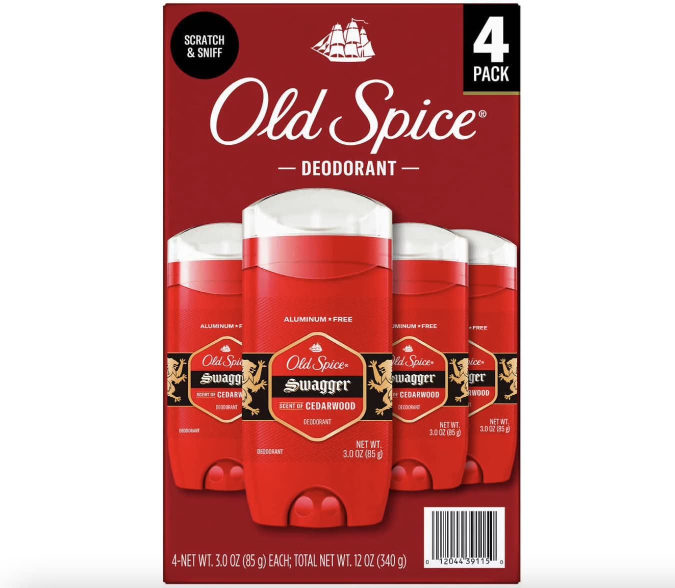 Old Spice Swagger deodorant 3oz stick showing sleek packaging for daily freshness.