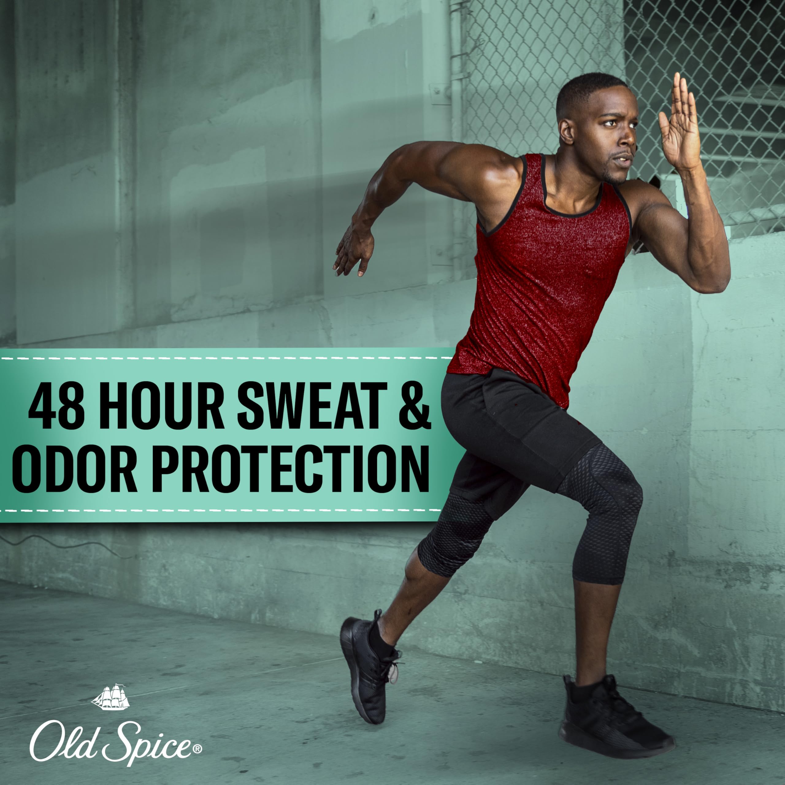 Old Spice Sweat Defense close-up with lemon-lime scent for a fresh feel.