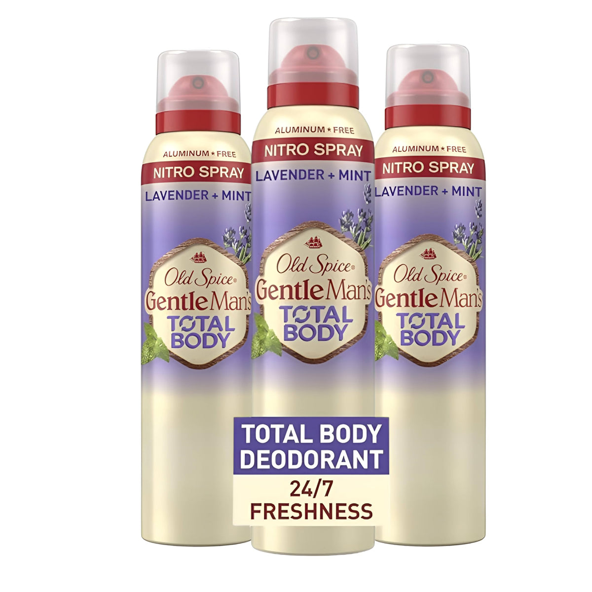 Old Spice whole body deodorant lavender mint spray for all-over freshness all day