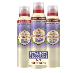 Old Spice whole body deodorant lavender mint spray for all-over freshness all day