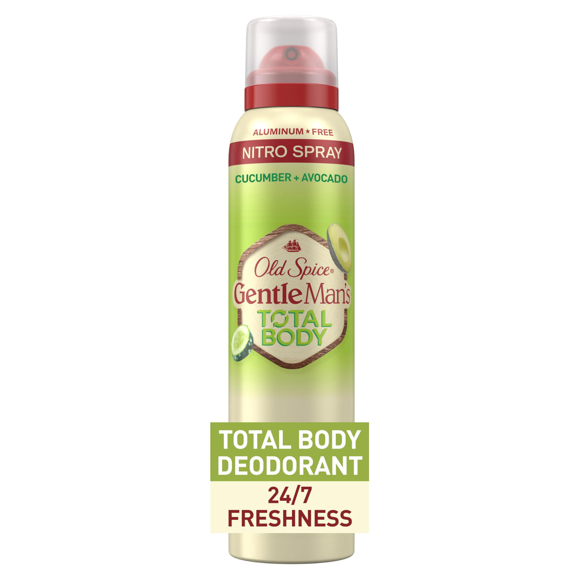 Old Spice Whole Body Deodorant Spray bottle for all-over freshness.