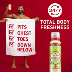 Old Spice spray mist nozzle delivering clean, even application.