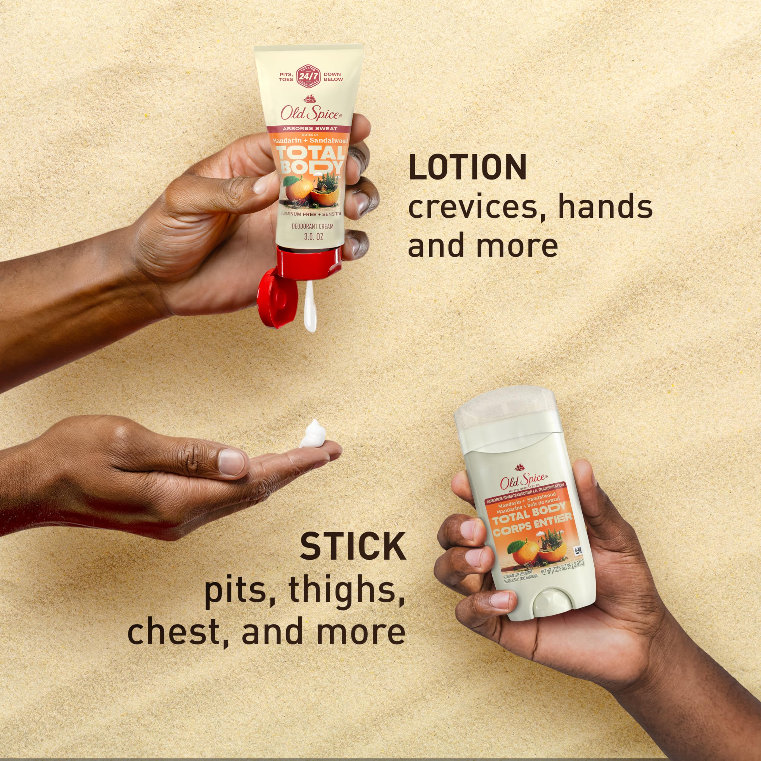 Old Spice Whole Body Deodorant Stick daily-use shot suggests easy routine