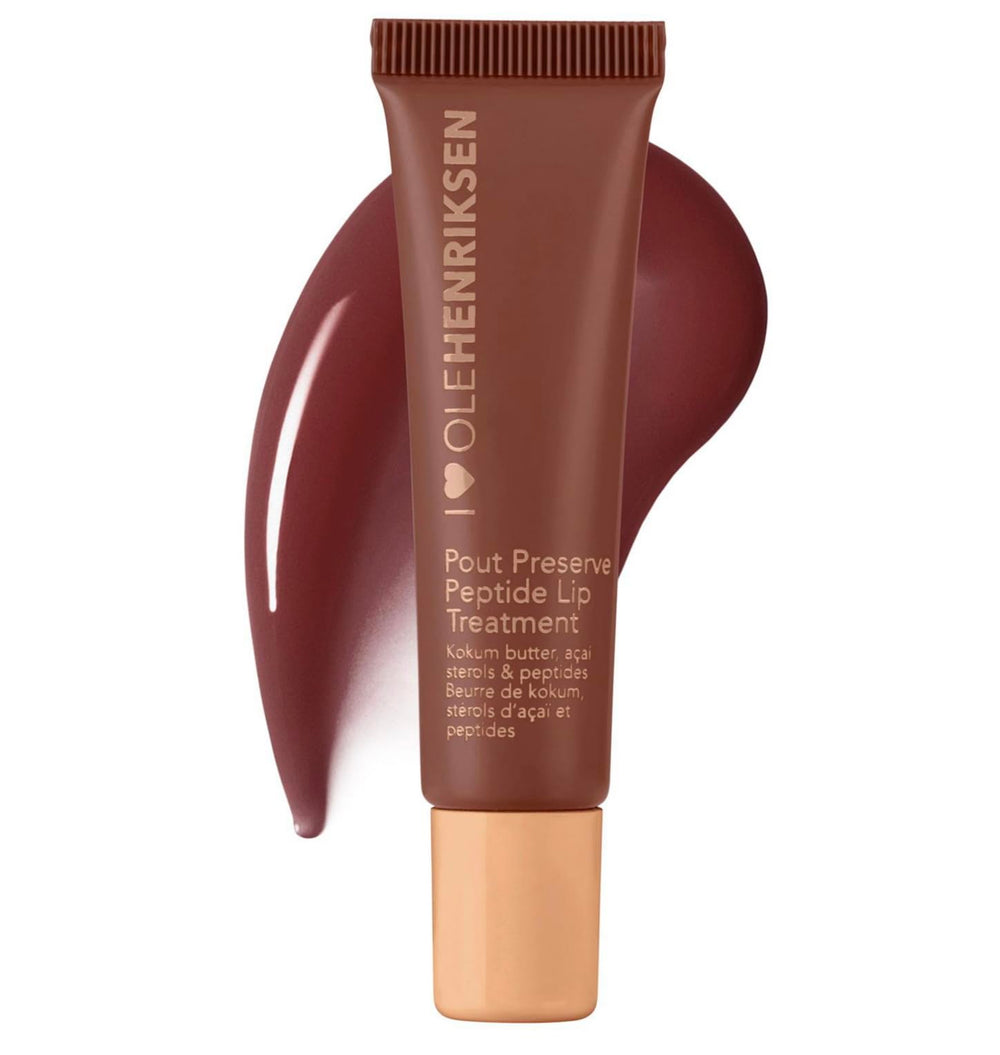 Ole Henriksen Cocoa Creme Pout Preserve bottle with hydrating peptides for plumper-looking lips