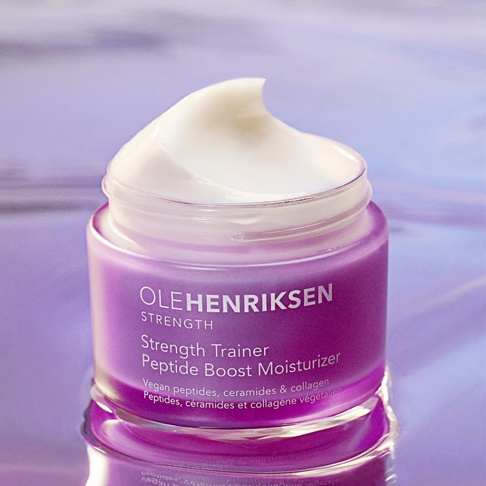 Ole Henriksen Strength Trainer ceramides hydration jar highlighting moisture barrier support.