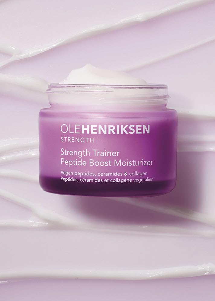 Ole Henriksen Strength Trainer vegan-collagen infusion indicating skin resilience benefits.