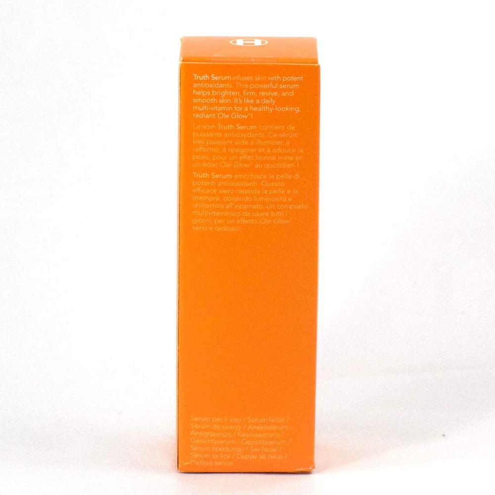 Ole Henriksen Truth Serum texture swatch on skin shows weightless absorption.