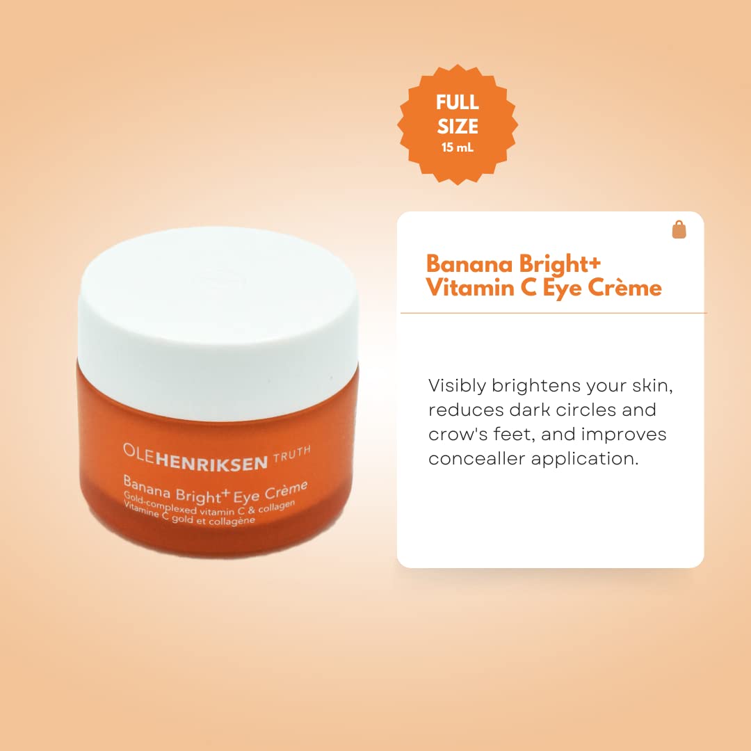 Ole Henriksen Banana Bright eye cream cap closeup showing packaging for daily use