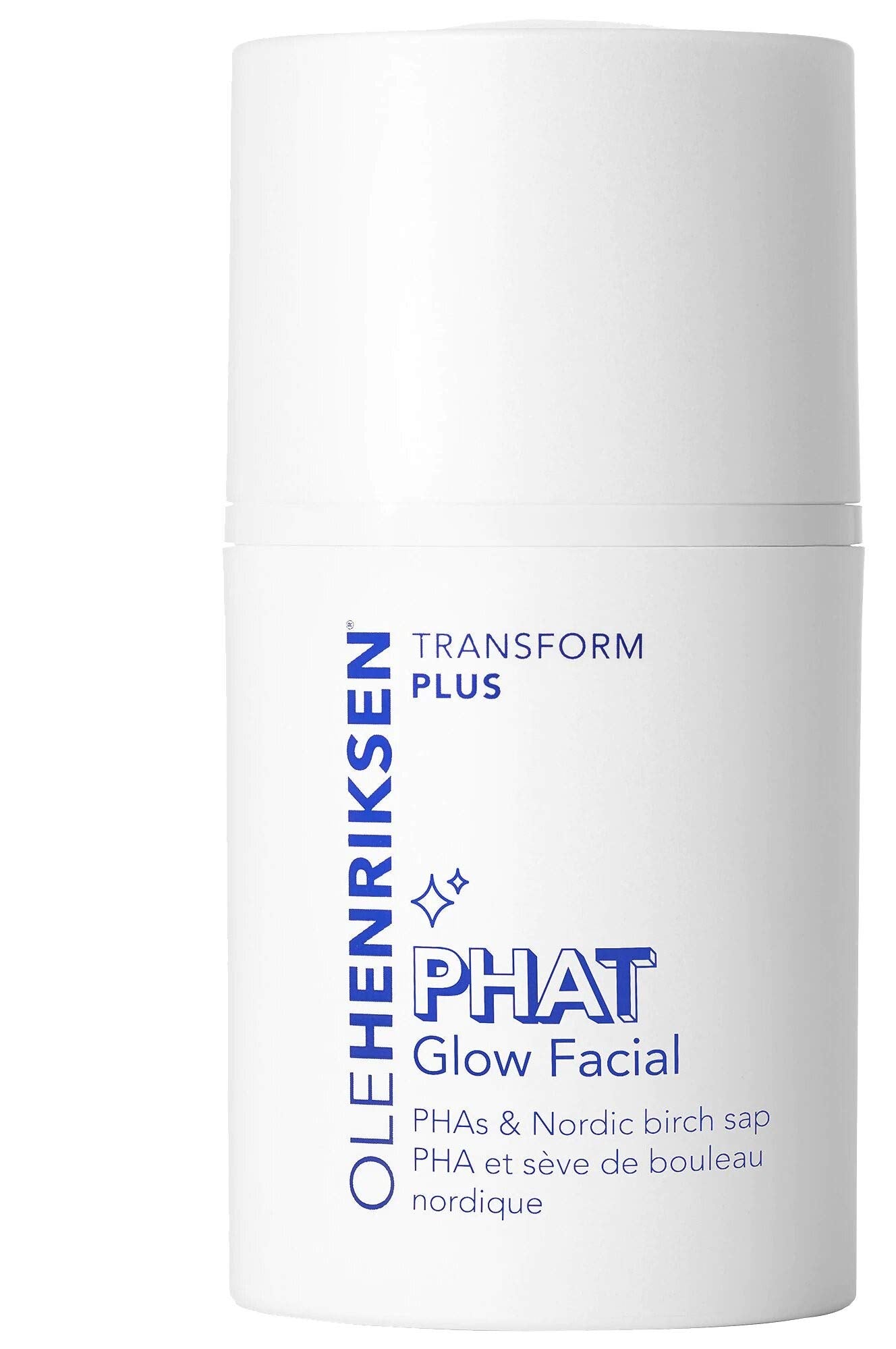 Ole Henriksen PHAT Glow Facial Mask jar closeup showing pink clay texture for a radiant cleanse