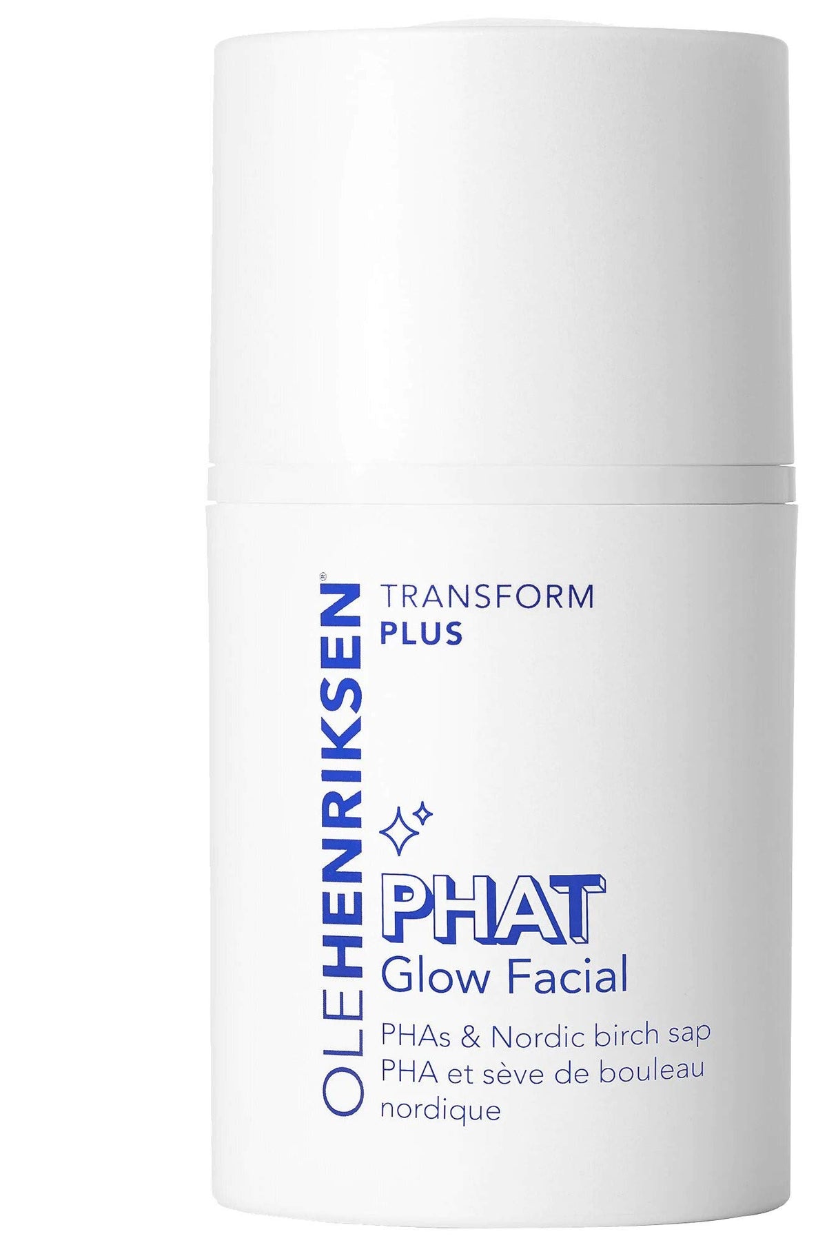 Ole Henriksen PHAT Glow Facial Mask jar closeup showing pink clay texture for a radiant cleanse