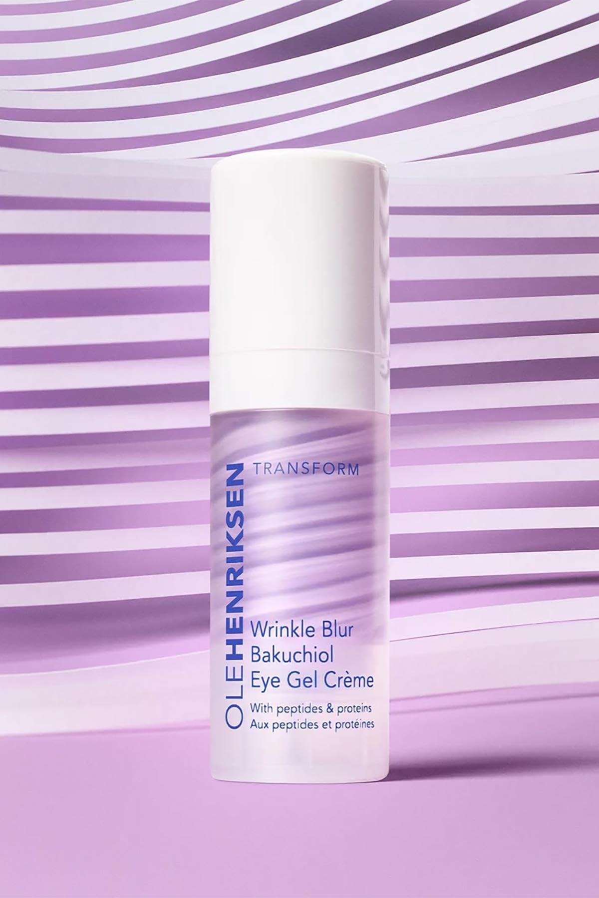 Ole Henriksen Wrinkle Blur Bakuchiol Eye Gel Creme packaging and jar convey premium eye-area care.