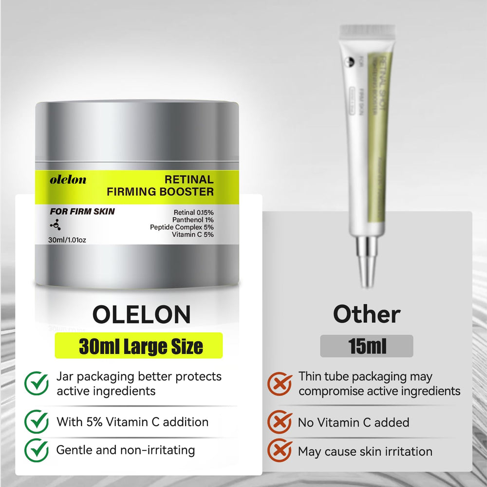 OLELON Retinal Shot texture close-up shows smooth skin surface
