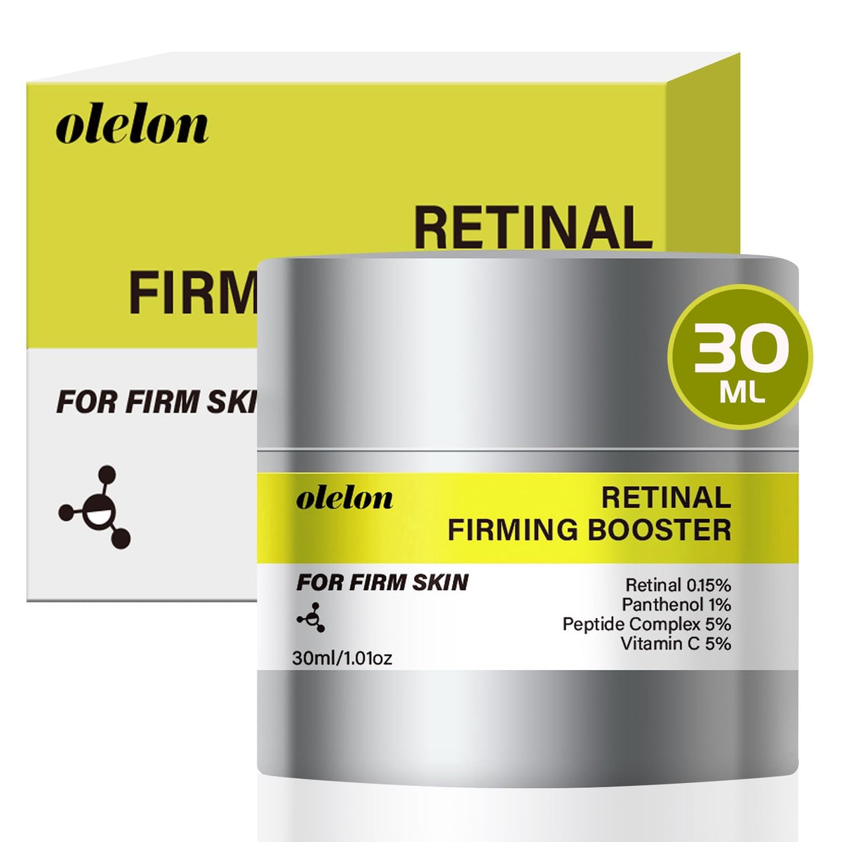 OLELON Retinal Shot bottle illustrating premium anti-wrinkle care