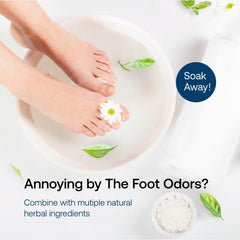 Olenphogy foot soak in tub delivering calming aroma and foot comfort after a long day.