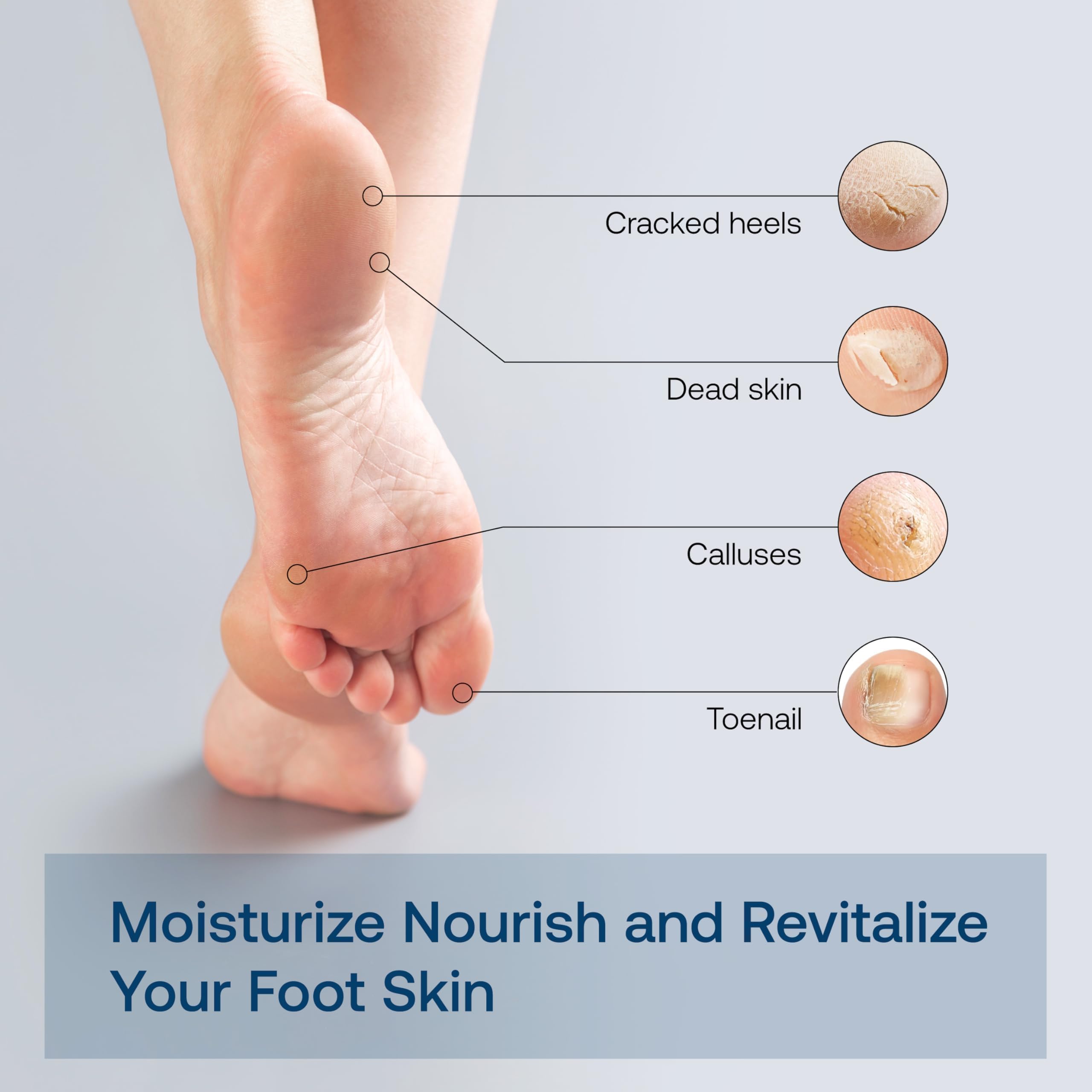 Olenphogy Tea Tree Foot Soak ingredients close-up with minerals and essential oils for skin care.