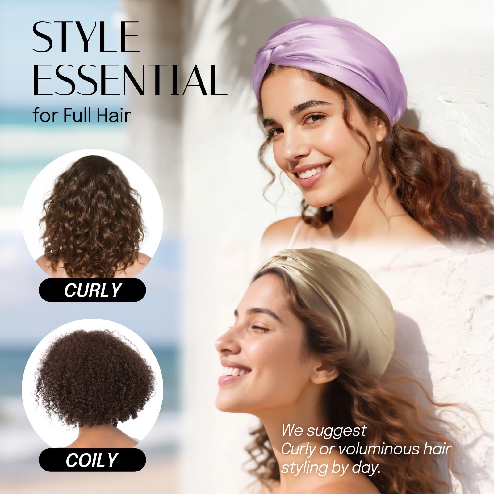 OLESILK silk bonnet's luxurious texture enhances nightly hair care.
