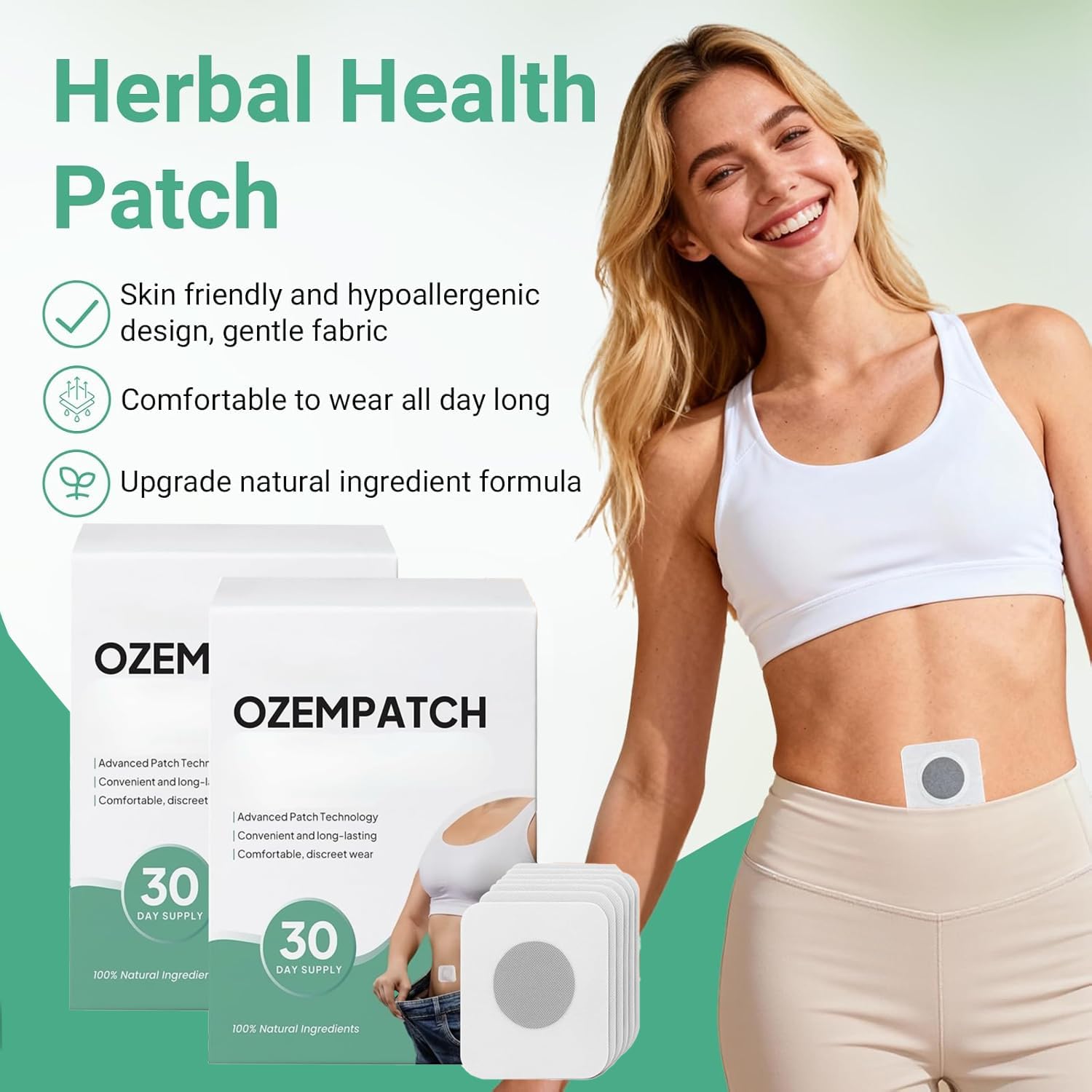 OLEVRALIS UpgradedOzem Patch discreet design supports all-day comfort