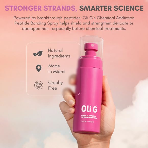 Oli G Bond-Repair Spray four-ounce bottle with clear size marker.
