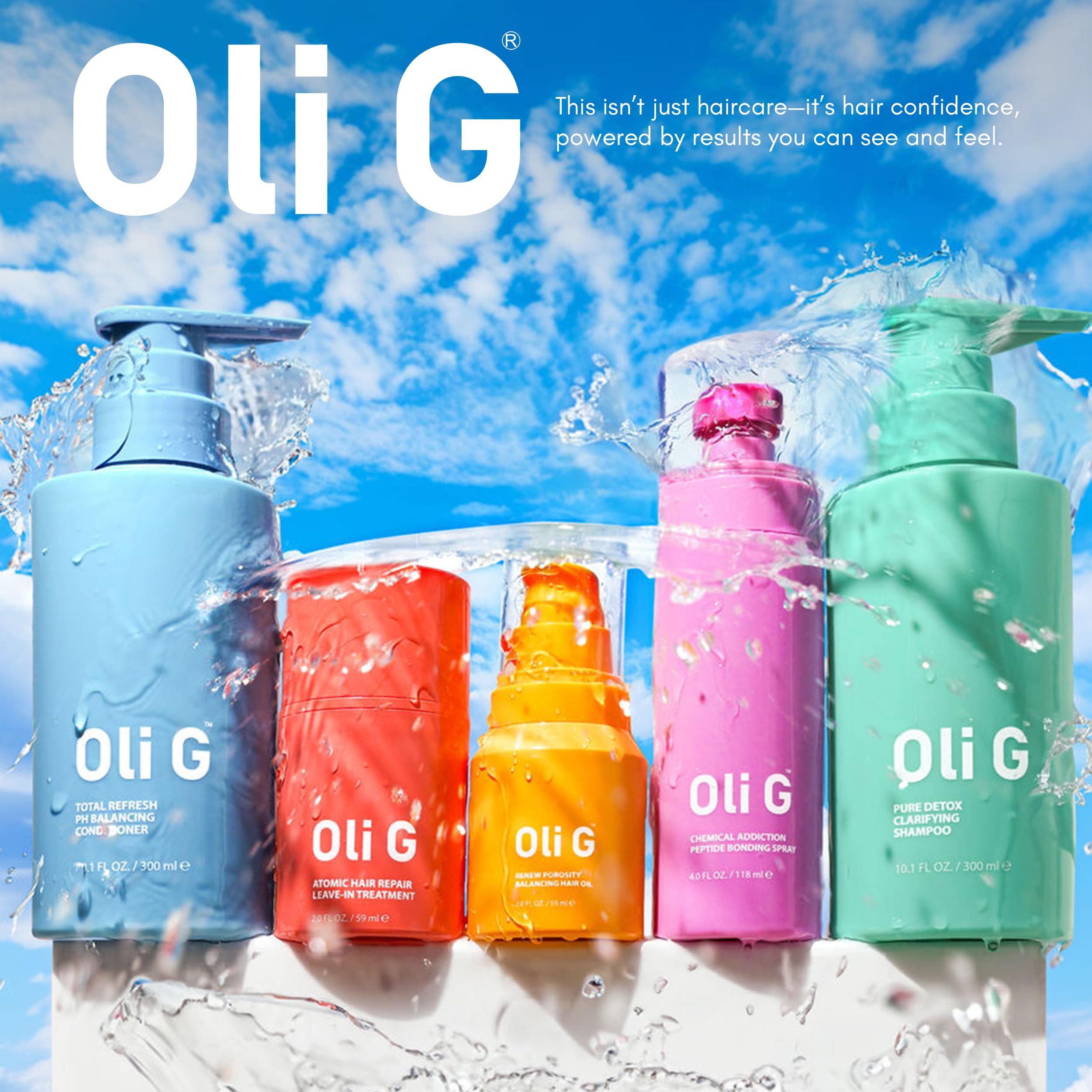 Oli G Bond-Repair Spray packaging showcasing bond-repair benefits.