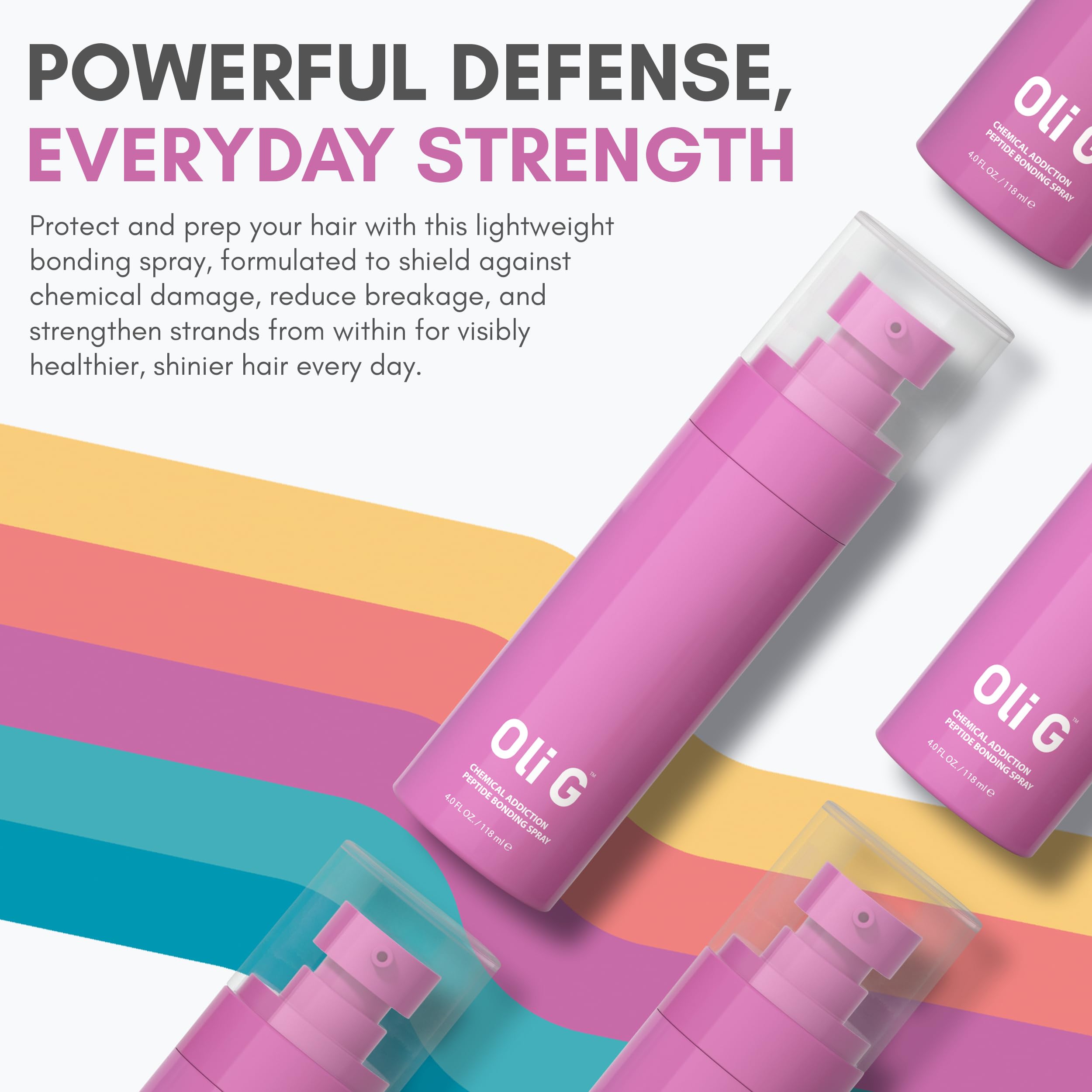 Oli G Bond-Repair Spray applied to wet hair for smoother detangling.