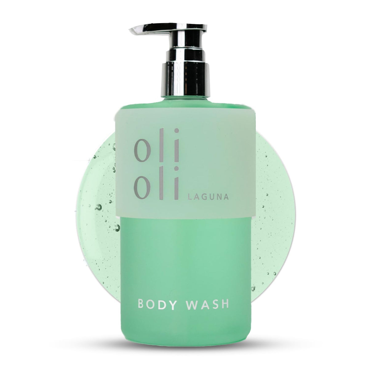 OLIOLI Revitalizing Body Wash bottle shown for refreshing hydration and detox cleanse.