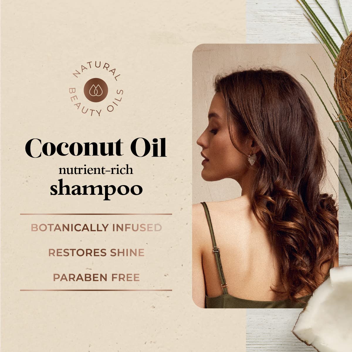 Oliology Coconut Oil Shampoo bottle 32oz framed for home use and long-lasting hydration