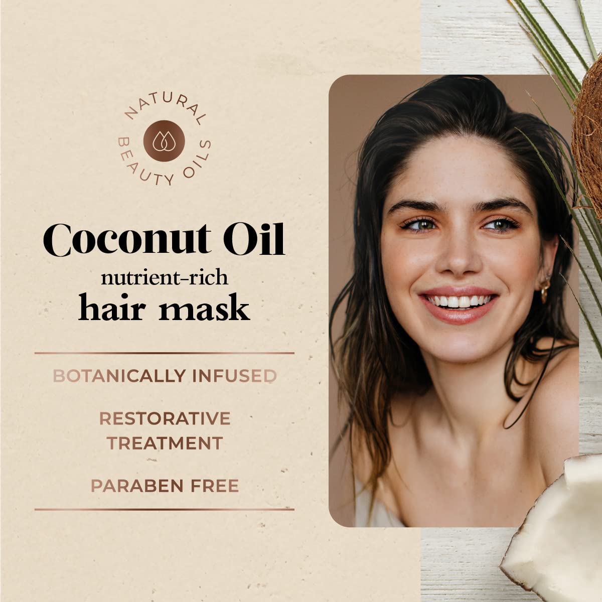 Oliology Hair Mask being applied to dry ends for repair.