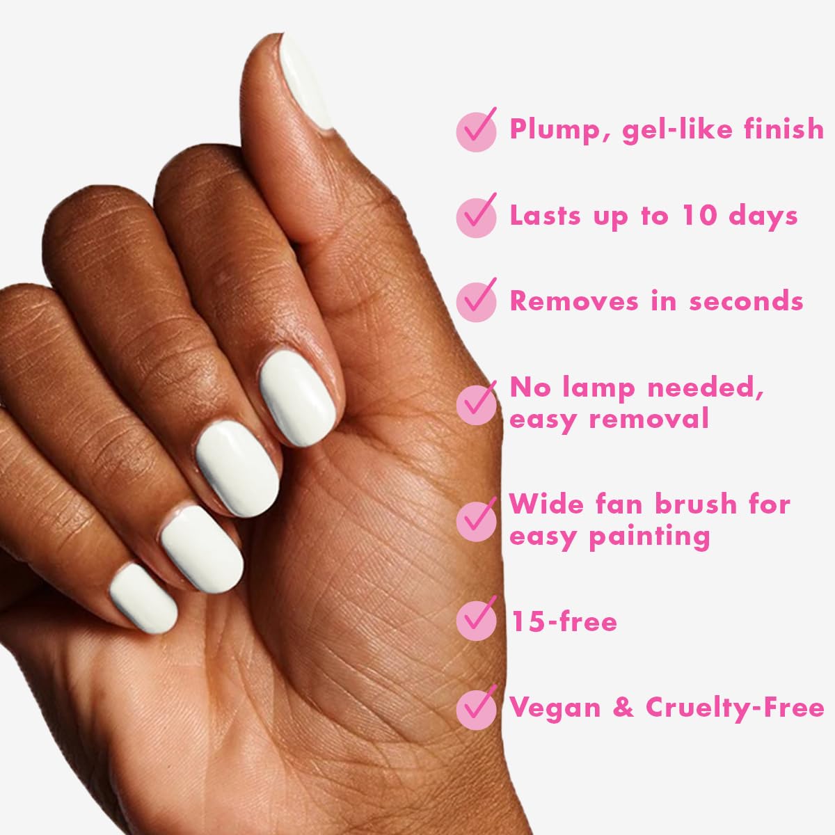 No lamp needed for a glossy gel-like manicure with Olive & June