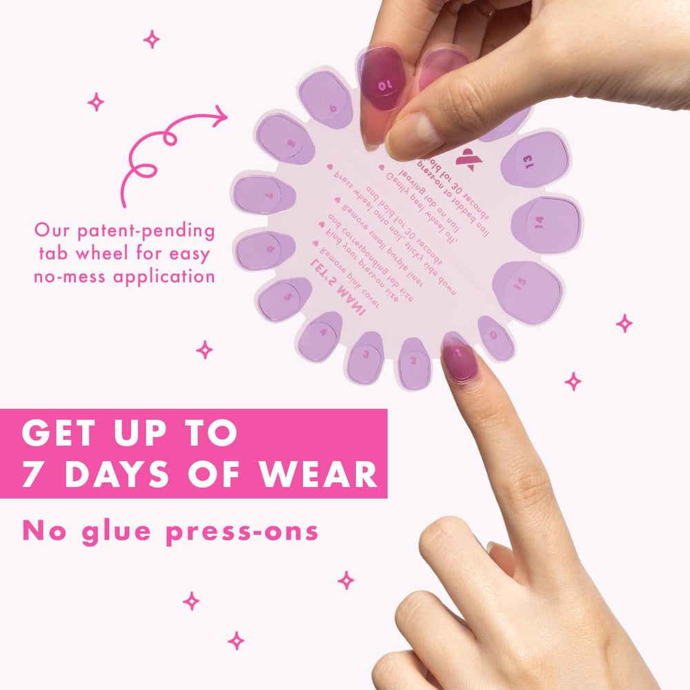 Nails on hand in pink chrome gradient ready for a night out with Olive & June.