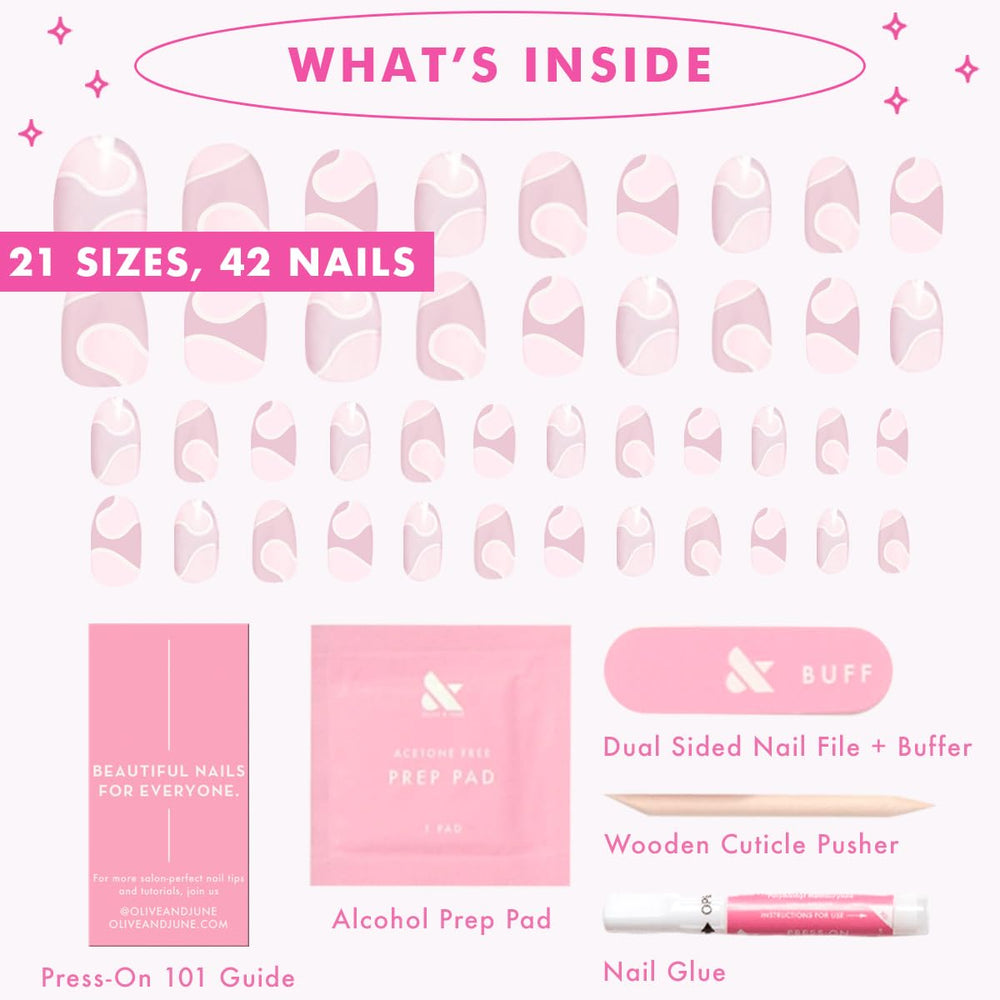 Olive & June Instant Mani prep pad and buffer for optimal adhesion