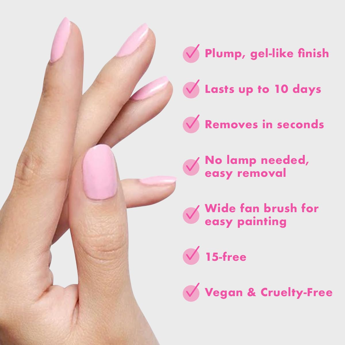 Olive & June Top Coat delivers a glossy gel-like shine.