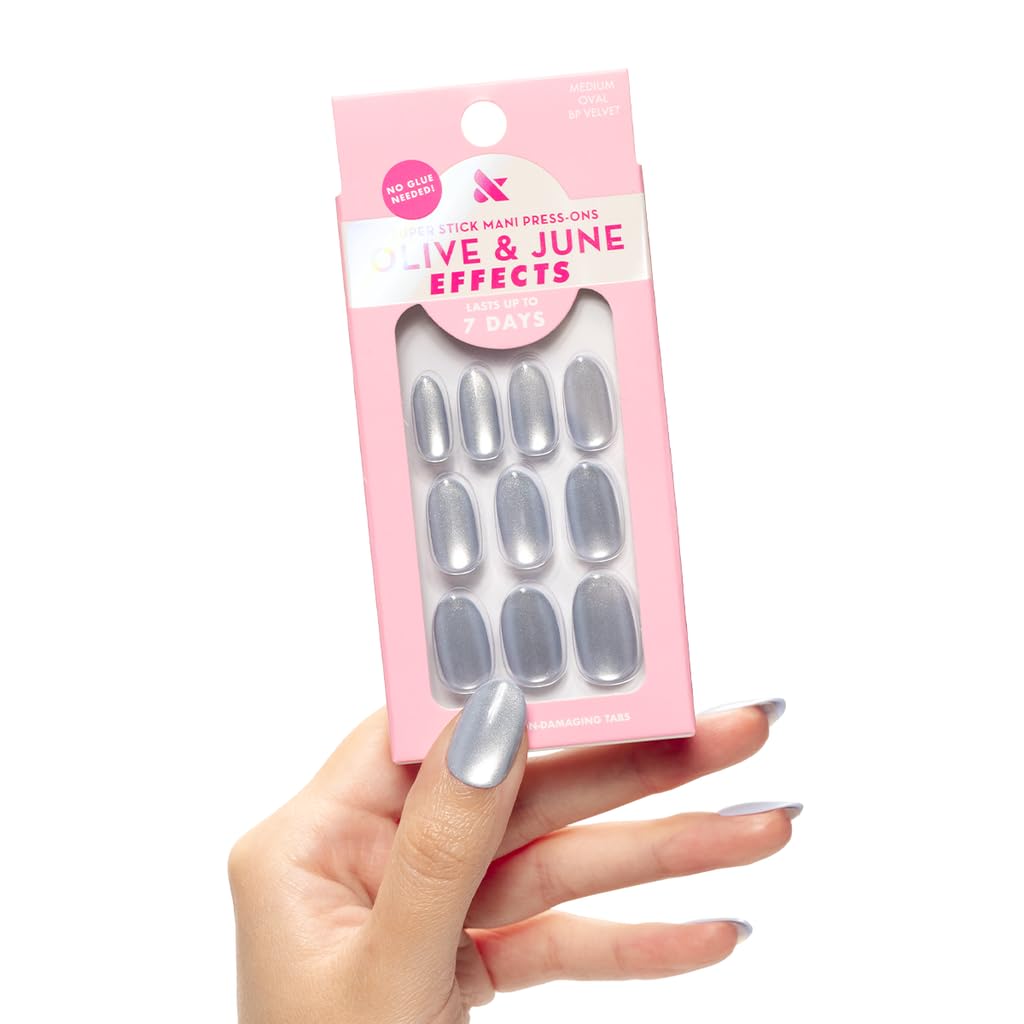 Olive & June Super Stick Mani oval nails ready for glue-free application