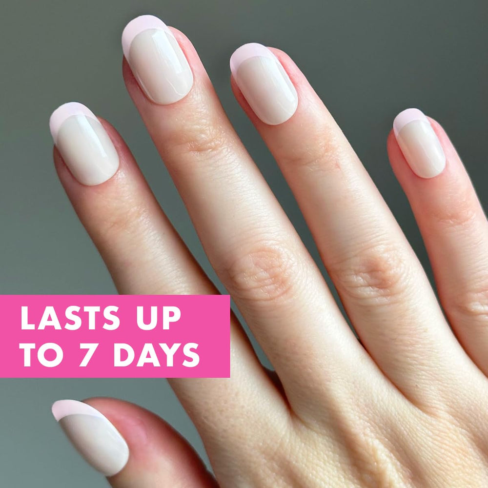 Olive and June Super Stick Mani no-glue-needed tabs in action
