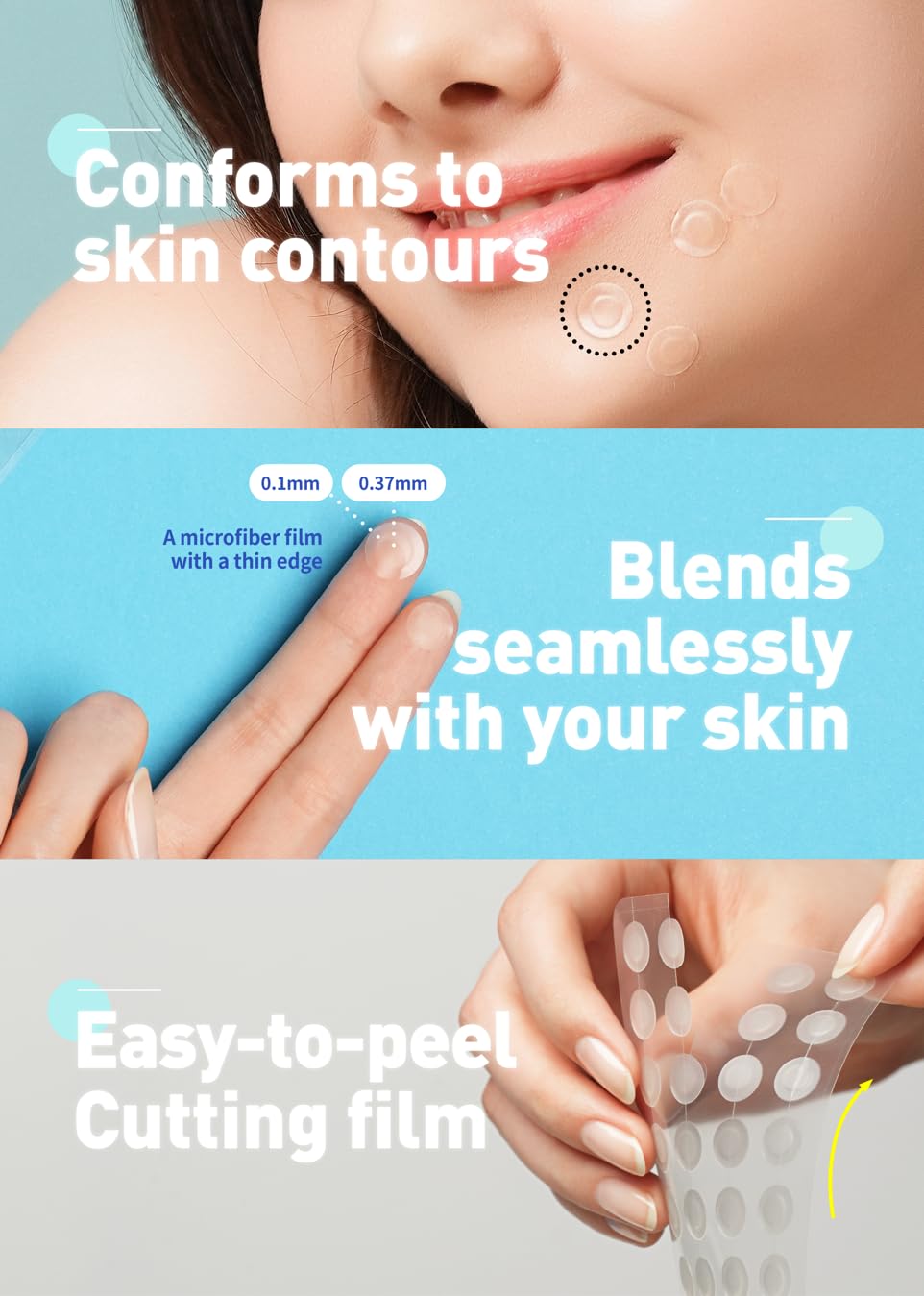 OLIVE YOUNG Care Plus Spot Patch pack includes 15 patches for routine use.