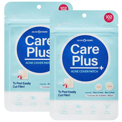 OLIVE YOUNG Care Plus Spot Patch close-up on pack protecting blemishes