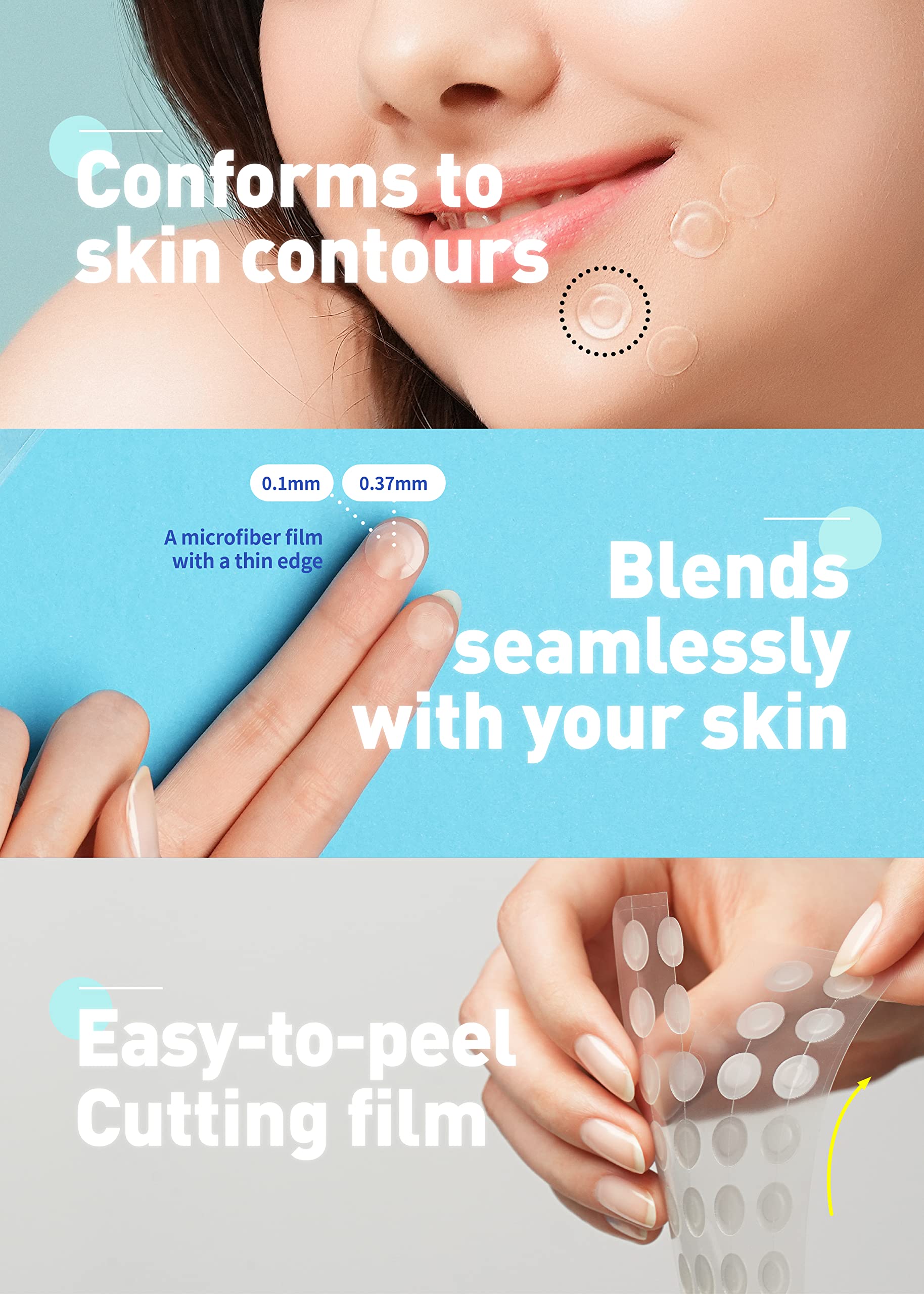 OLIVE YOUNG Care Plus Spot Patch sheet display for travel