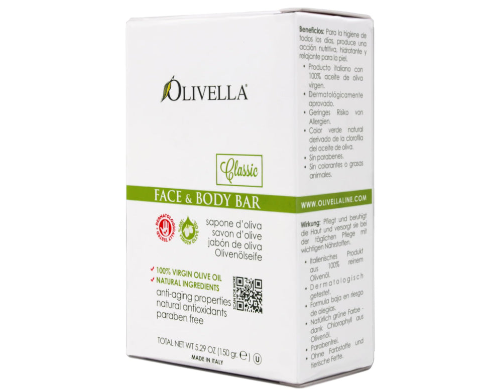 Olivella bar soap creamy-lather for a soothing daily cleanse