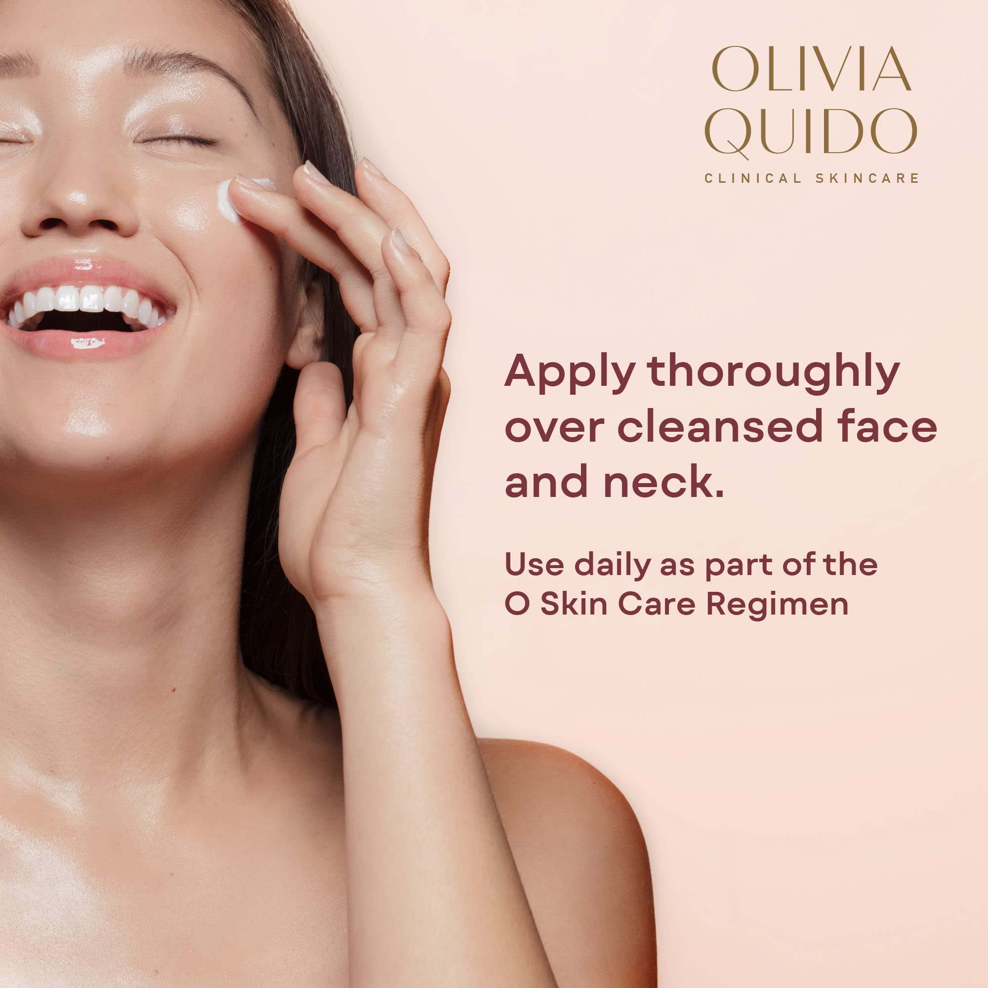 Product visuals emphasize soothing botanicals in OLIVIA QUIDO Active Moisturizer