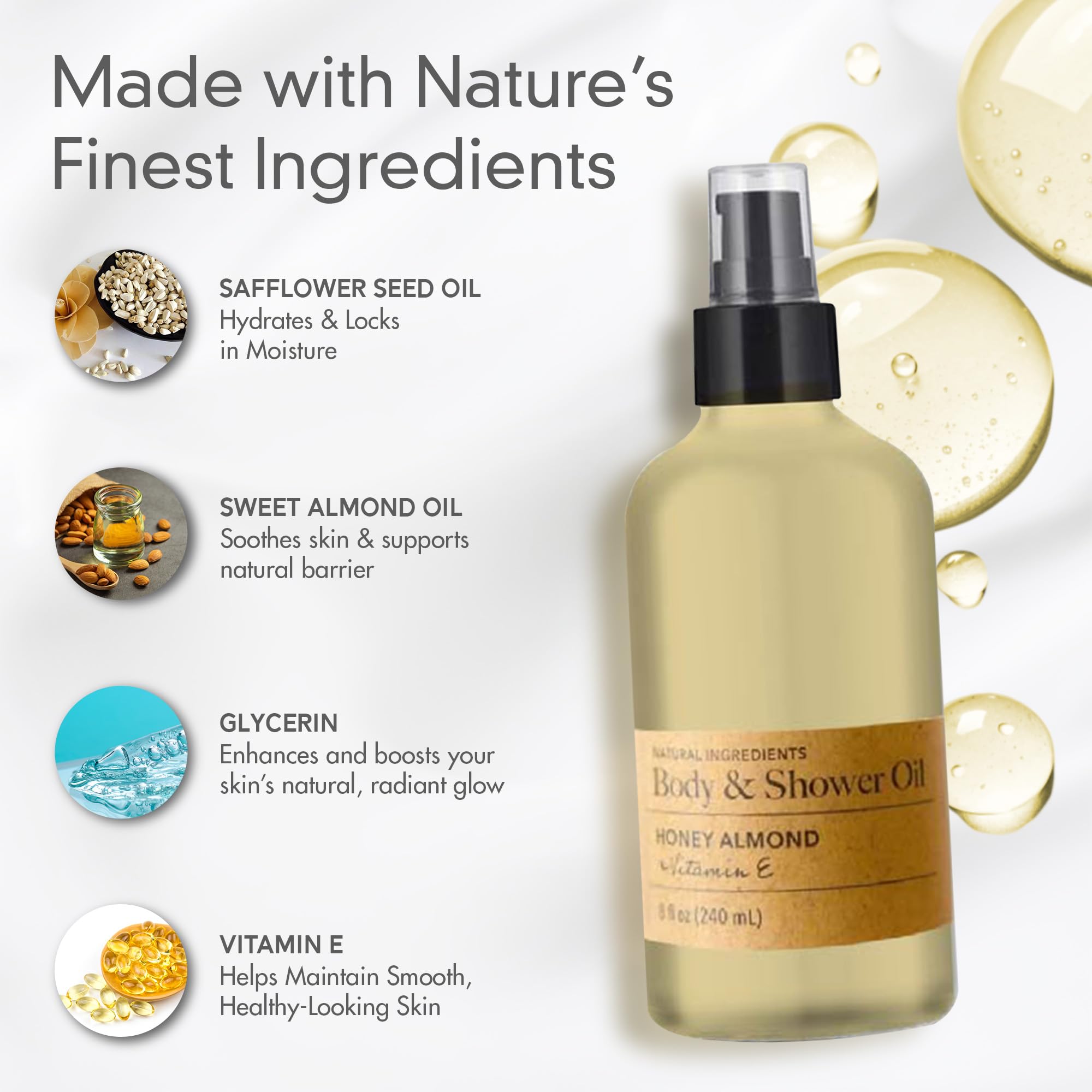 Creamy texture appears on skin for a radiant, non-greasy feel