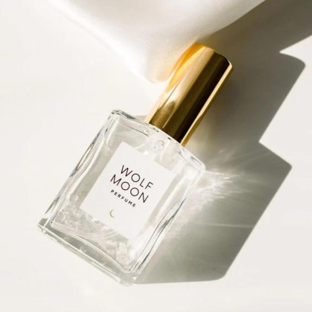 Olivine Atelier Wolf Moon perfume oil bottle with amber and vanilla notes for everyday fragrance.