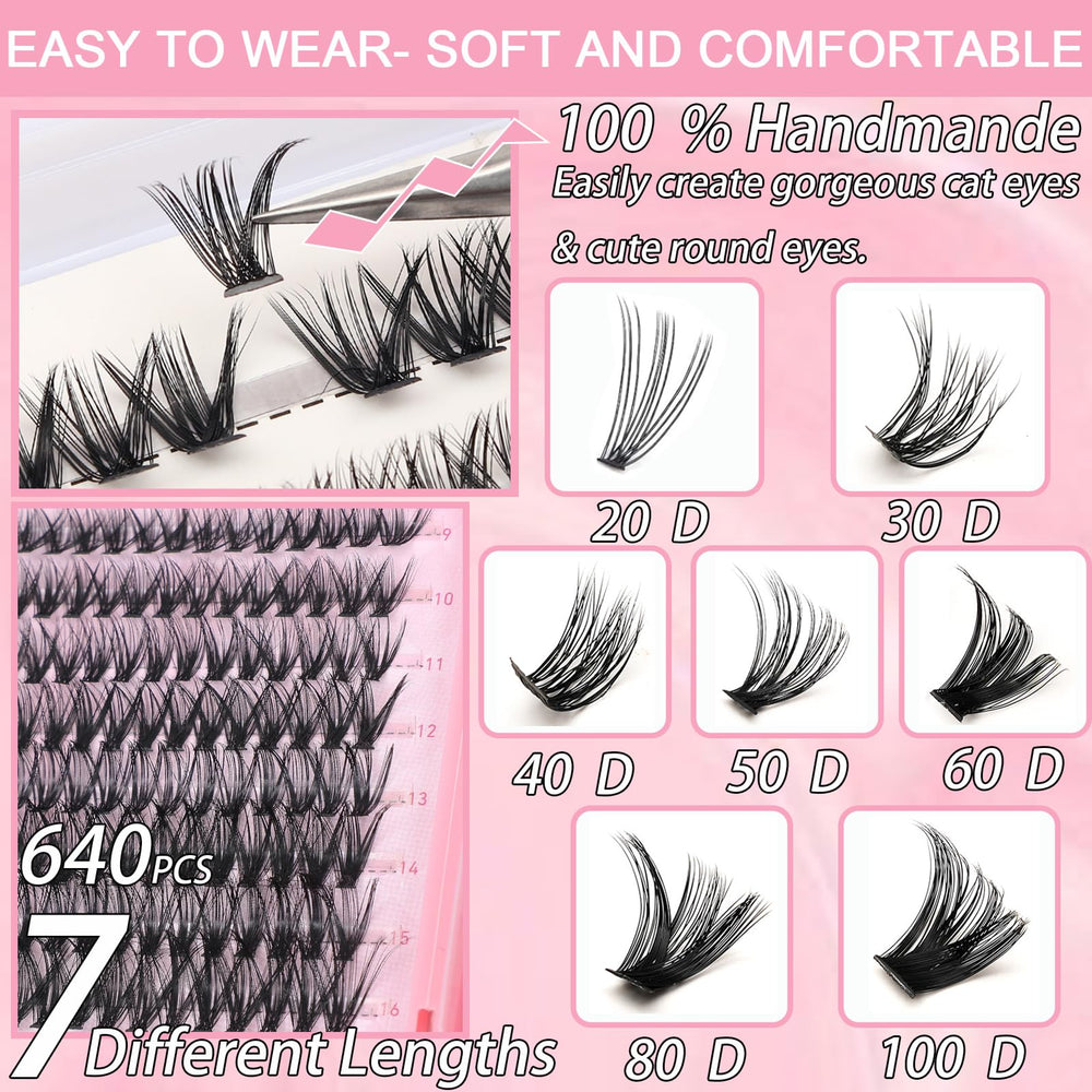 OLLAVO 30D-60D density variety enables wispy to fuller lash effects.