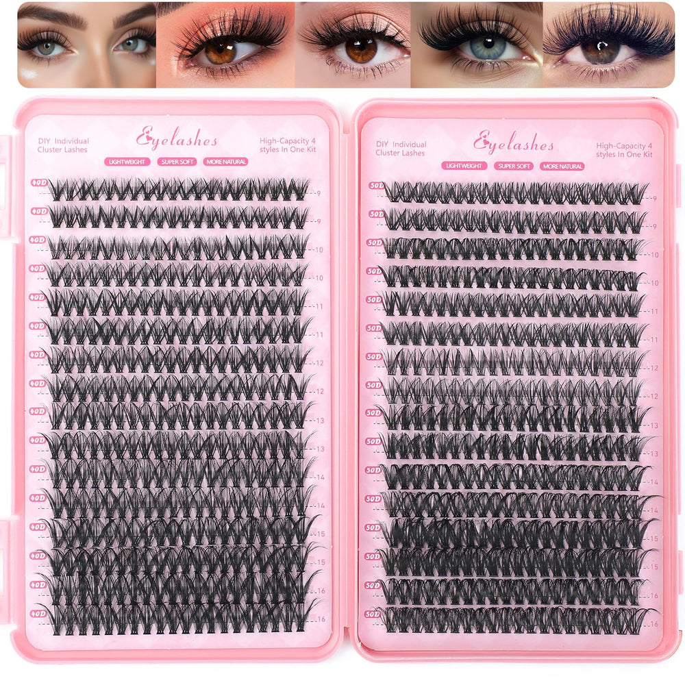 OLLAVO Manga Lash Clusters kit packaging closeup for easy at-home lashes