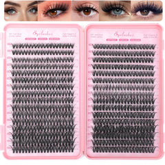 OLLAVO Manga Lash Clusters kit packaging closeup for easy at-home lashes