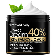 OLL M Urea Cream 40% for feet deeply hydrates dry skin.