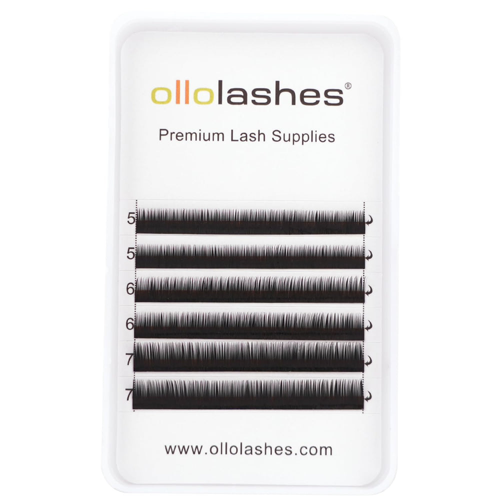 OLLOLASHES bottom lash extensions with J curl for natural lift.